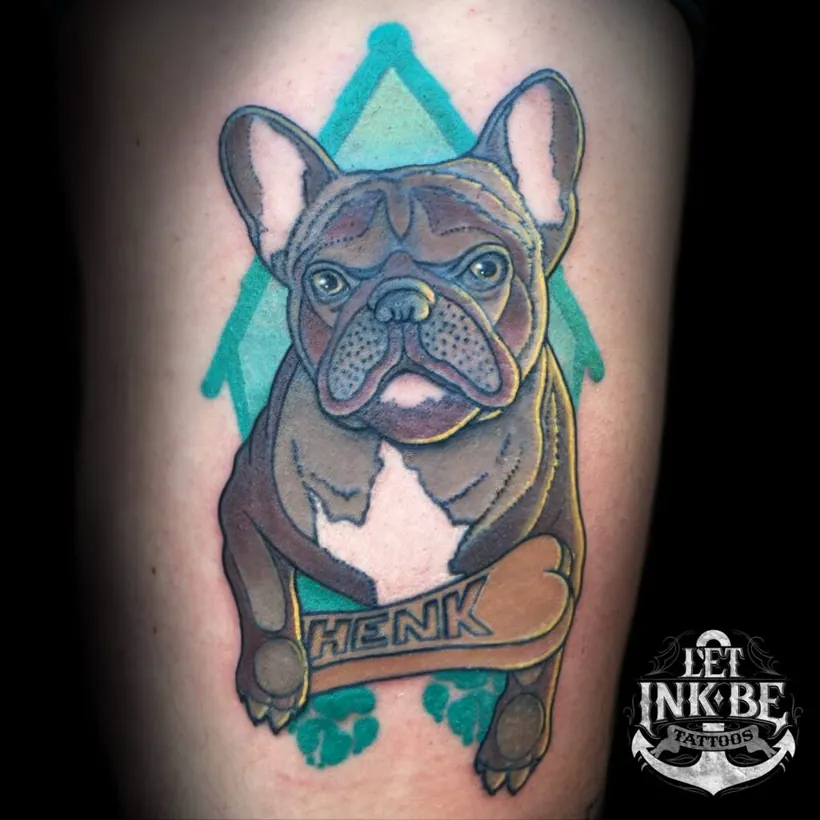 newschool tattoo franse bull