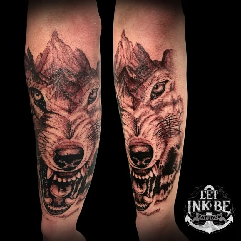 animal tattoo wolf
