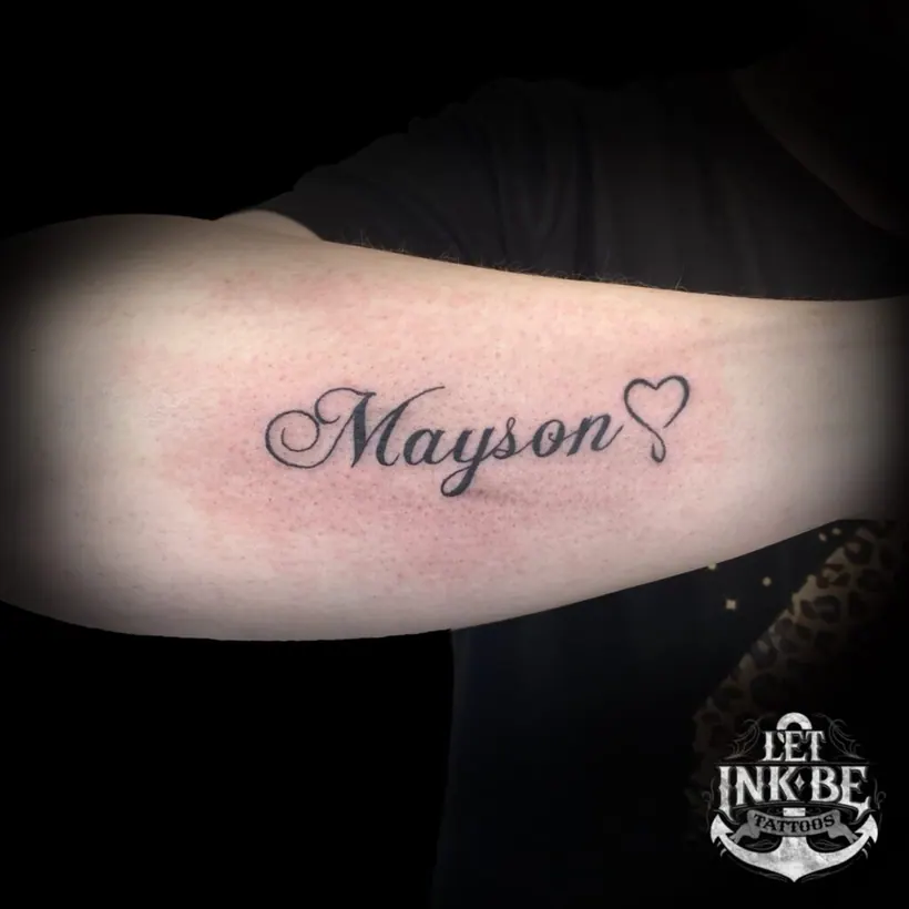 name tattoo black and grey
