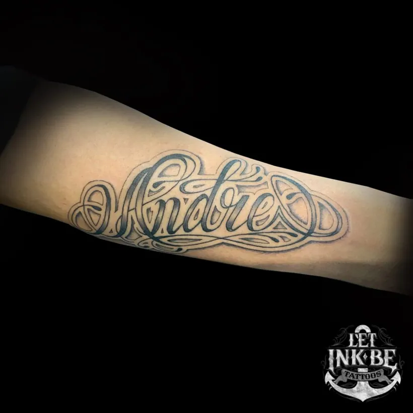 name tattoo chicano lettering